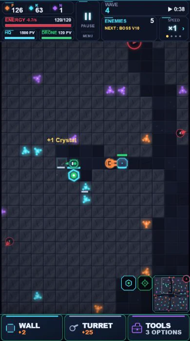 Début d’une partie dans Drelvane